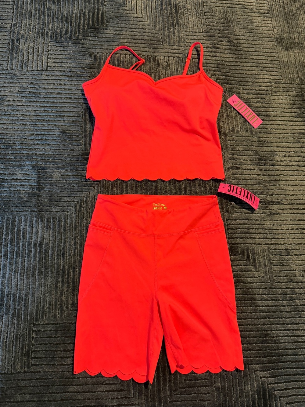 Lilly Pulitzer set. Top L and bottom M